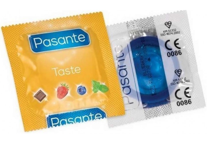 Προφυλακτικό Με Γεύση Μύρτιλο - Pasante Taste Blueberry Condom 1 pc