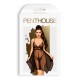 Penthouse Naughty Doll Babydoll & Thong Black