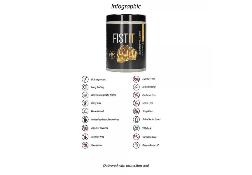 Λιπαντικό Νερού Για Fisting - Shots Fist It Waterbased Lubricant Jar 1000ml