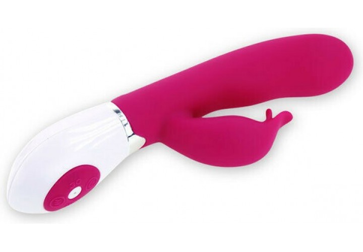 Ροζ Κολπικός & Κλειτοριδικός Δονητής 30 Ταχυτήτων - Pretty Love Felix Rabbit Vibrator 30 Functions Pink 20.5cm