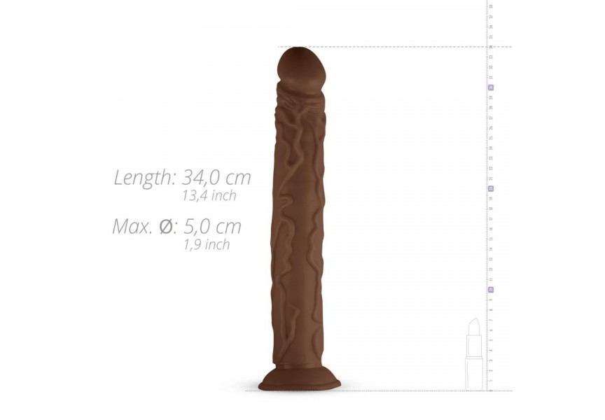 Real Fantasy David Realistic Dildo Brown 35cm