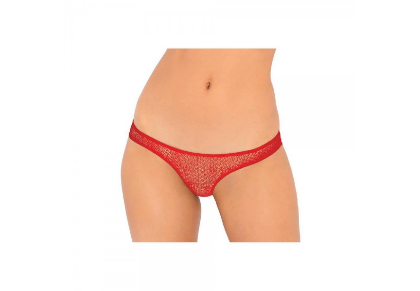 Rene Rofe Pure NV Crotchless Panty Red