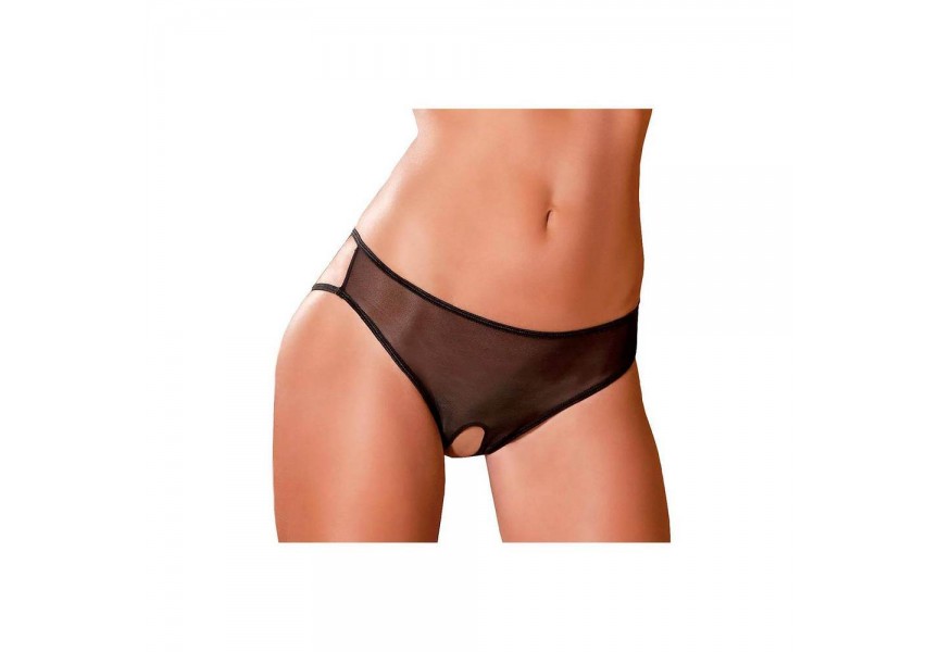 Rene Rofe Crotchless Cage Back Boyshort Black