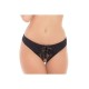 Rene Rofe Simple Fantasy Crotchless Panty Black