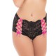 Rene Rofe Escape Artist Lace Crotchless Hipster Black