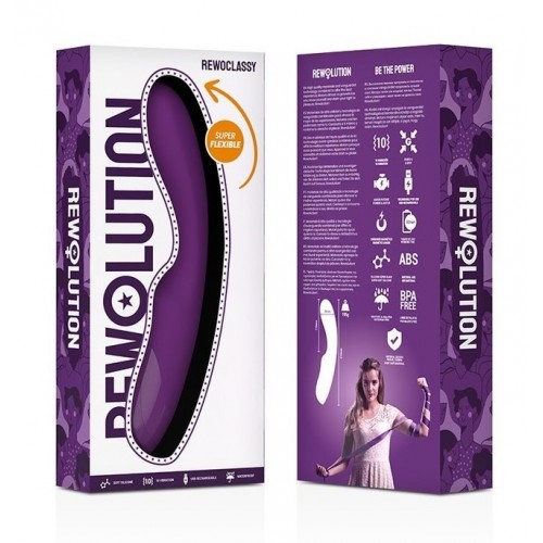 Μωβ Ευλύγιστος Δονητής 10 Ταχυτήτων - Rewolution Rewoclassy Flexible Vibrator Purple 21cm