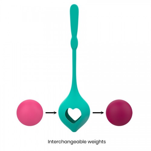 Σετ Κολπικές Μπάλες Σιλικόνης - Rithual Deva Pelvic Training Kegel Beads Aqua Green