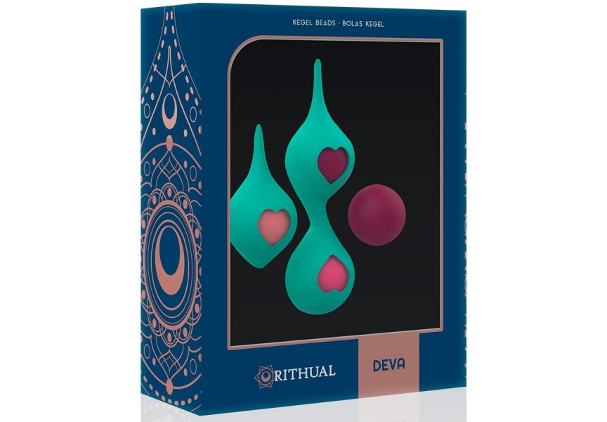 Σετ Κολπικές Μπάλες Σιλικόνης - Rithual Deva Pelvic Training Kegel Beads Aqua Green