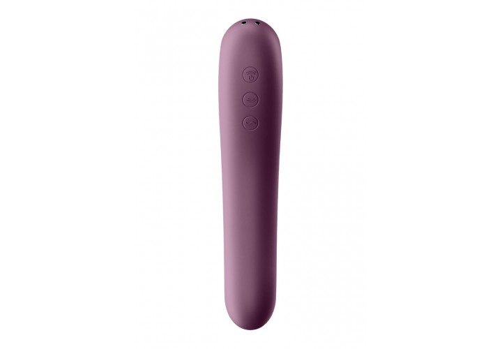 Satisfyer Dual Kiss Air Pulse Vibrator Purple 19cm