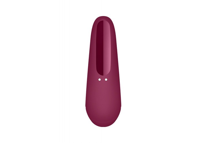 Satisfyer Curvy 1+ Air Pulse Stimulator With Vibration App Red 13.4cm