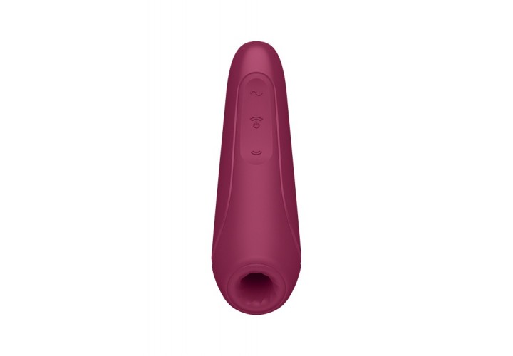 Συσκευή Μασάζ Με Παλμικό Αναρροφητή Κλειτορίδας & Εφαρμογή Κινητού - Satisfyer Curvy 1+ Air Pulse Stimulator With Vibration App Red 13.4cm