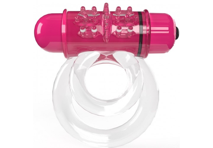 The Screaming O Vibrating Cock Ring 4B Double O 6 Strawberry