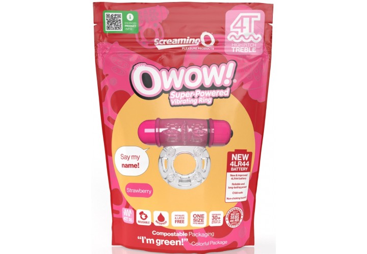 The Screaming O Vibrating Cock Ring 4T Owow Strawberry