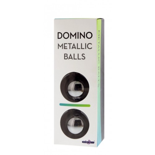 Μαύρες Διπλές Μεταλλικές Μπάλες - Seven Creations Domino Metallic Balls Chrome Black