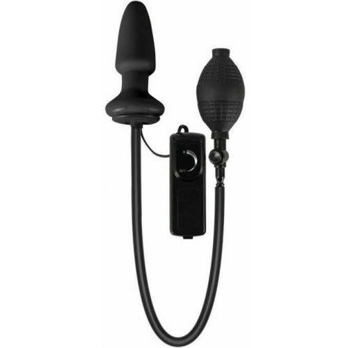 Fanny Hill's Inflatable & Vibrating Butt Plug Black 11.6cm