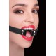 Shots Ouch Ring Gag With Leather Straps Black
