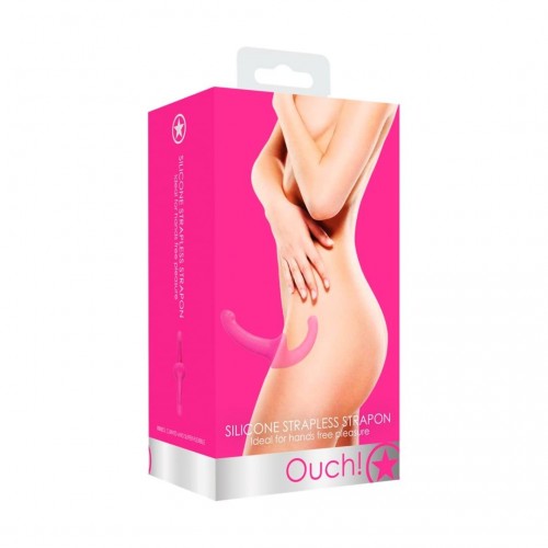 Shots Ouch Silicone Strapless Strap On Pink