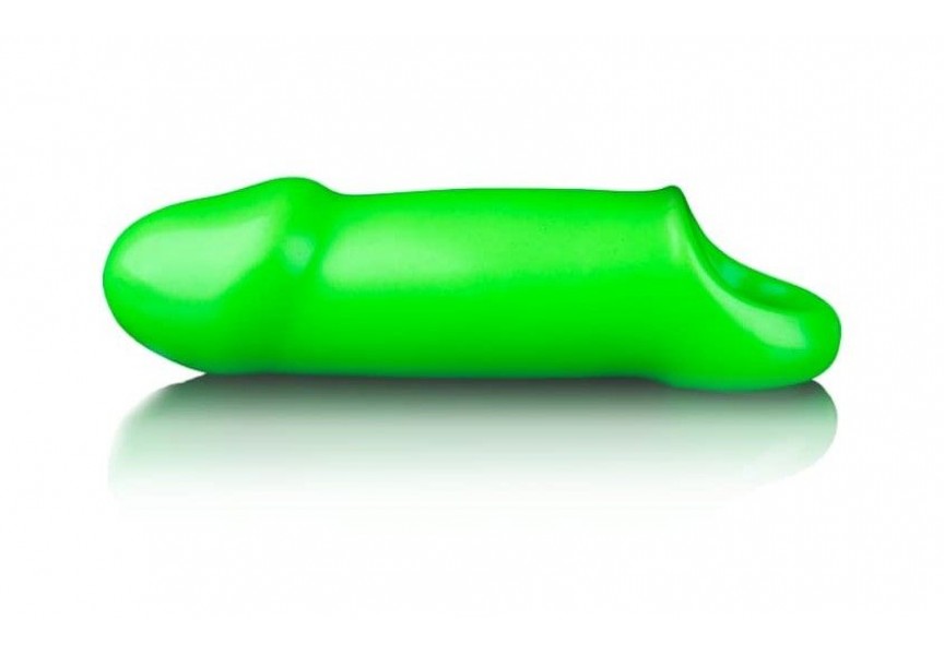 Shots Ouch Glow In The Dark Smooth Thick Stretchy Penis Sleeve 15.5cm