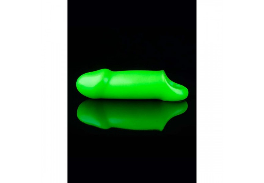 Shots Ouch Glow In The Dark Smooth Thick Stretchy Penis Sleeve 15.5cm