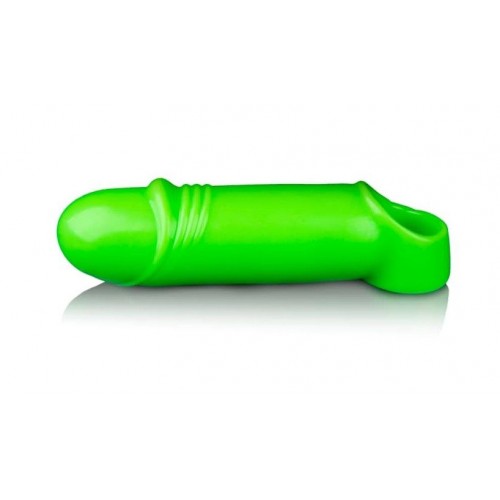 Shots Ouch Glow In The Dark Smooth Thick Stretchy Penis Sleeve 16cm