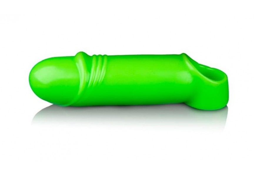 Shots Ouch Glow In The Dark Smooth Thick Stretchy Penis Sleeve 16cm