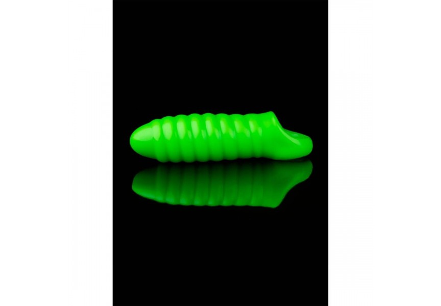 Φωσφοριζέ Προέκταση Πέους - Shots Ouch Glow In The Dark Swirl Thick Stretchy Penis Sleeve 16cm