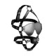 Δερμάτινα Λουριά Κεφαλής Με Μάσκα & Φίμωτρο - Shots Ouch Blindfolded Head Harness With Solid Ball Gag Black