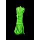 Πράσινο Φετιχιστικό Σχοινί Που Φωσφορίζει Στο Σκοτάδι - Shots Ouch Rope Glow In The Dark 10m