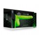 Shots Ouch Glow In The Dark Ribbed Hollow Strap On With Balls Green 21.9cm