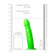 Shots Ouch Glow In The Dark Twisted Hollow Strap On Green 20cm