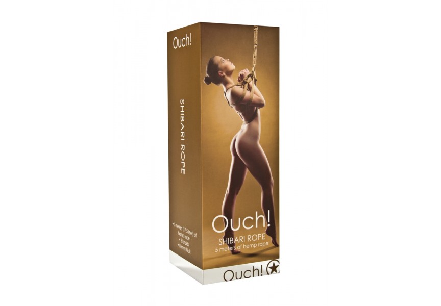 Φυσικό Φετιχιστικό Σχοινί Δεσίματος - Shots Ouch Shibari Rope Brown 5m