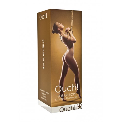 Φυσικό Φετιχιστικό Σχοινί Δεσίματος - Shots Ouch Shibari Rope Brown 10m