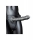 Γκρι Κούφιο Ομοίωμα Με Ζώνη & Ραβδώσεις - Shots Ouch Twisted Hollow Strap On Gunmetal 20cm