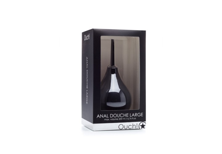 Shots Ouch Anal Douche Large Black 200ml