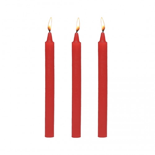 Κόκκινα Φετιχιστικά Κεριά Παραφίνης - Master Series Dark Drippers Fetish Candles Red 3 pcs