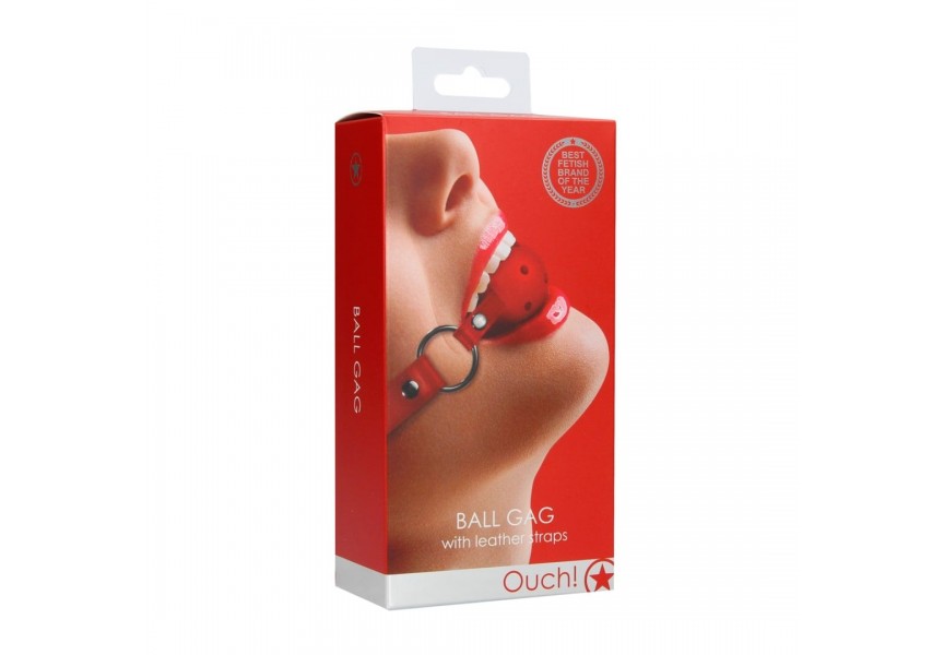 Shots Ouch Fetish Ball Gag Red