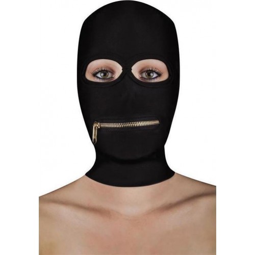 Shots Ouch Extreme Fetish Zipper Mask Black