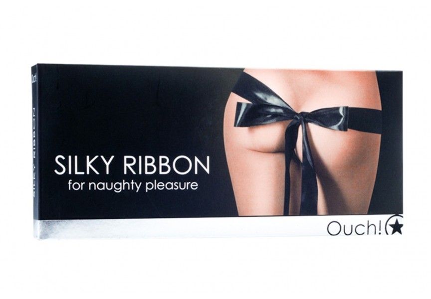 Shots Ouch Silky Ribbon For Naughty Pleasure Black
