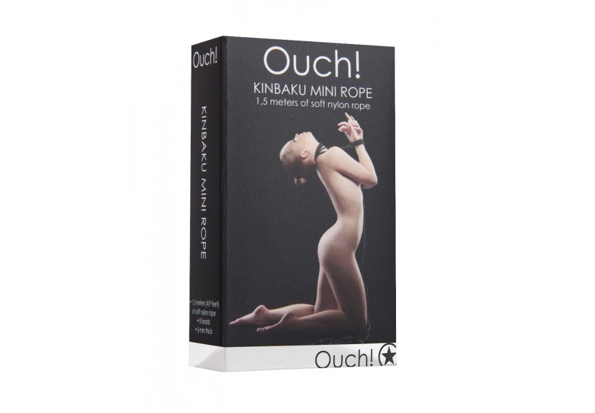 Μαύρο Φετιχιστικό Σχοινί Δεσίματος - Shots Ouch Kinbaku Mini Rope Black 1.5m