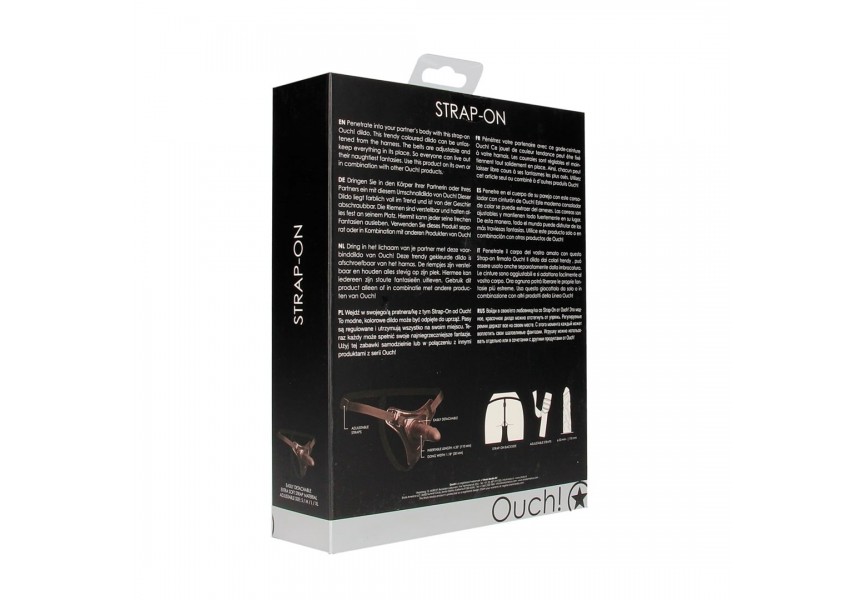 Μαύρο Ομοίωμα Πέους Με Ζώνη - Shots Ouch Strap On Dildo With Adjustable Straps Black 11cm