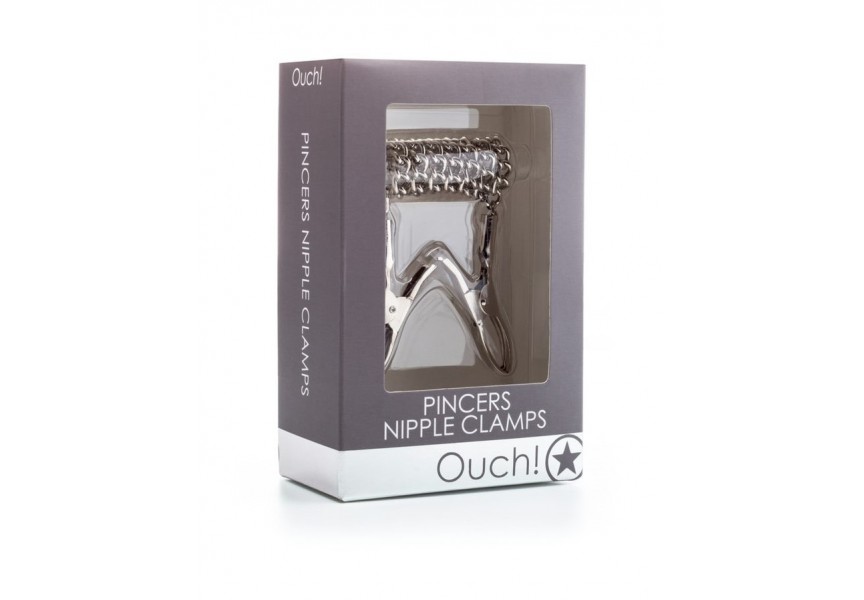 Shots Ouch Pincers Nipple Clamps Silver