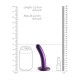Shots Ouch Smooth Silicone G Spot Dildo Purple 12.4cm