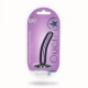 Shots Ouch Smooth Silicone G Spot Dildo Purple 12.4cm