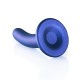 Shots Ouch Smooth Silicone G Spot Dildo Blue 12.4cm