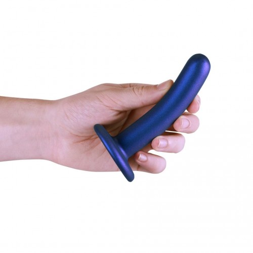 Shots Ouch Smooth Silicone G Spot Dildo Blue 12.4cm