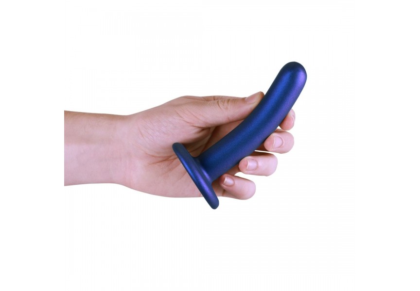 Shots Ouch Smooth Silicone G Spot Dildo Blue 12.4cm