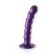 Shots Ouch Smooth Beaded Silicone G Spot Dildo Purple 13.8cm