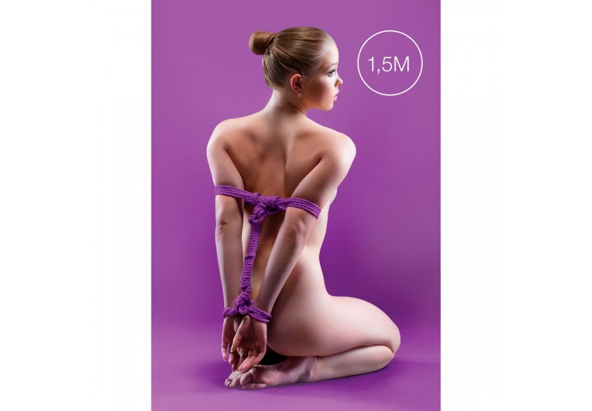 Μωβ Φετιχιστικό Σχοινί Δεσίματος - Shots Ouch Japanese Mini Rope Purple 1.5m