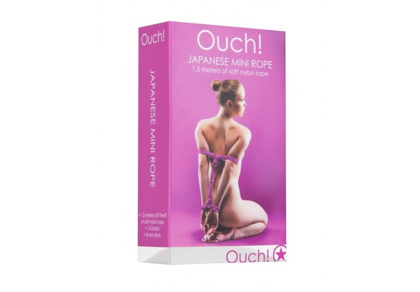 Μωβ Φετιχιστικό Σχοινί Δεσίματος - Shots Ouch Japanese Mini Rope Purple 1.5m