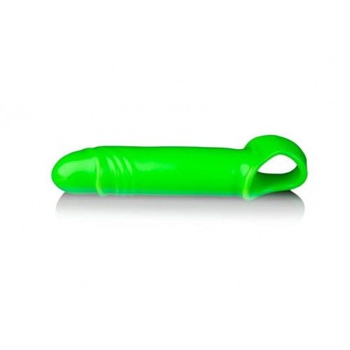 Shots Ouch Glow In The Dark Smooth Stretchy Penis Sleeve 15.5cm